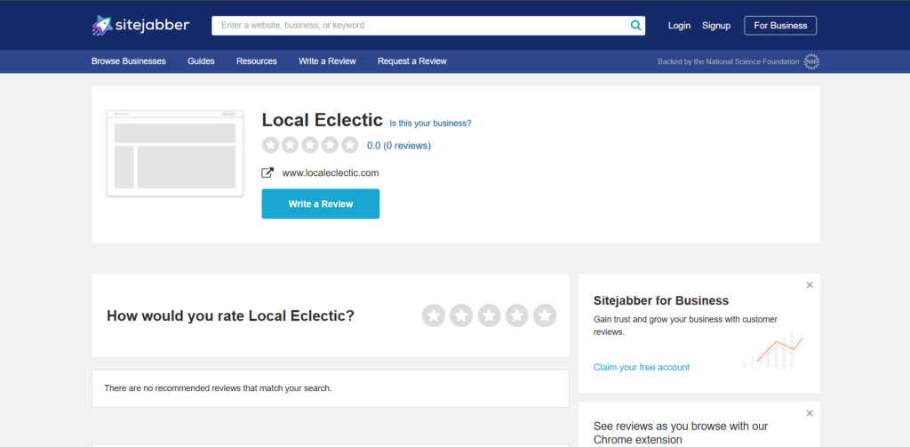 Local Eclectic Sitejabber