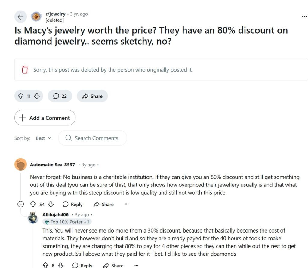 macy's jewelry reddit review