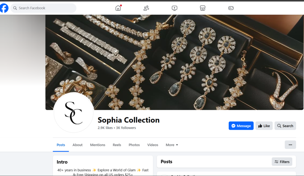 Sophia Collection Facebook