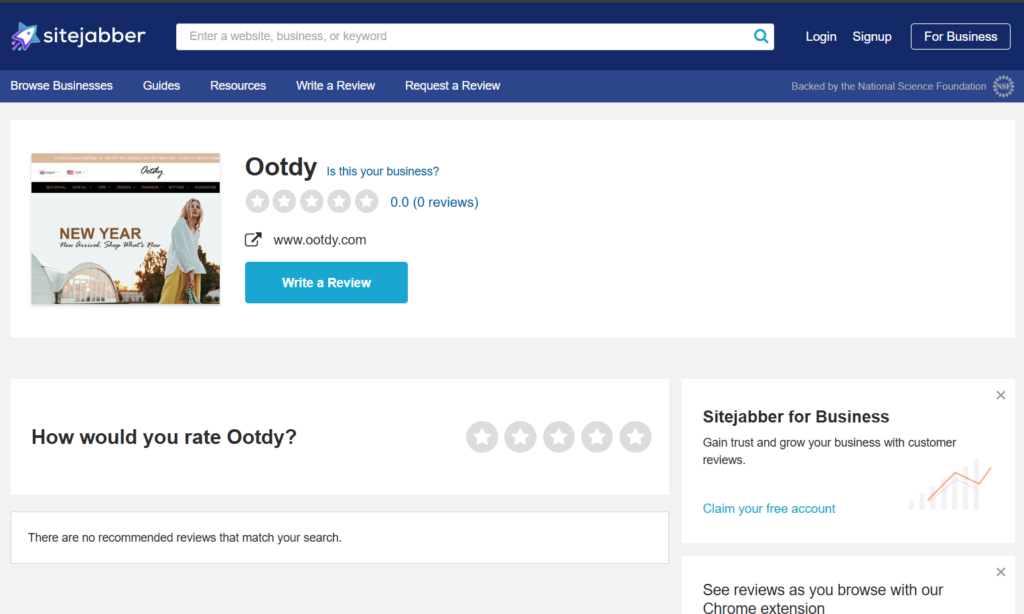 OOTDY Reviews on Sitejabber