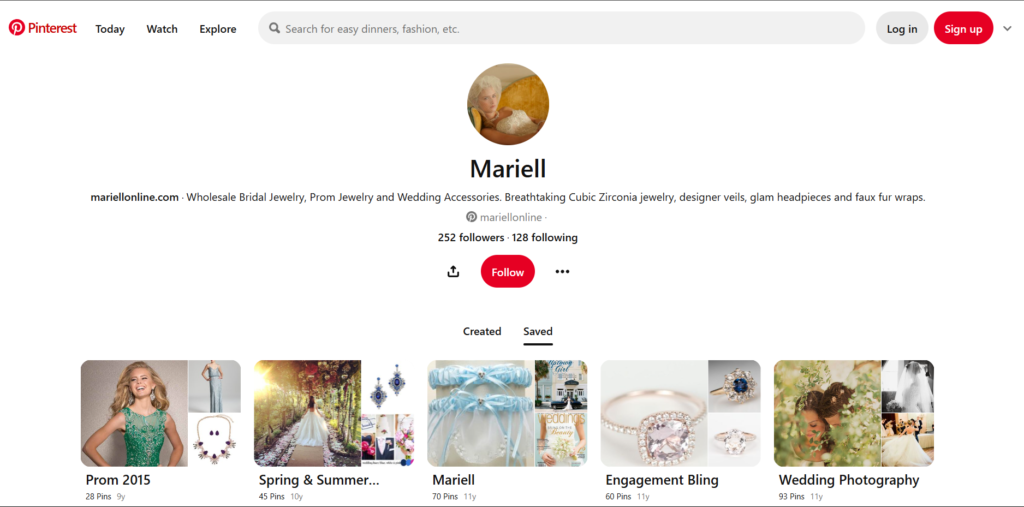 Mariell Pinterest Profile