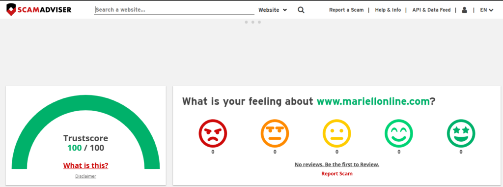Mariell reviews on Scamadviser