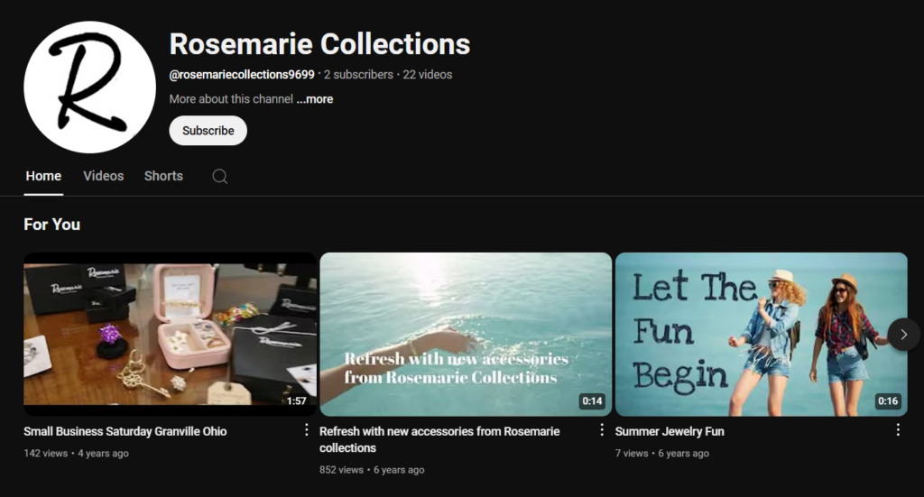 Rosemarie collections YouTube