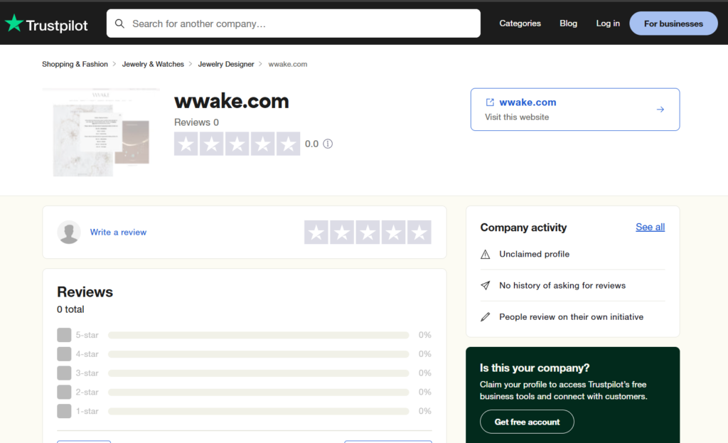 WWAKE Reviews on Trustpilot