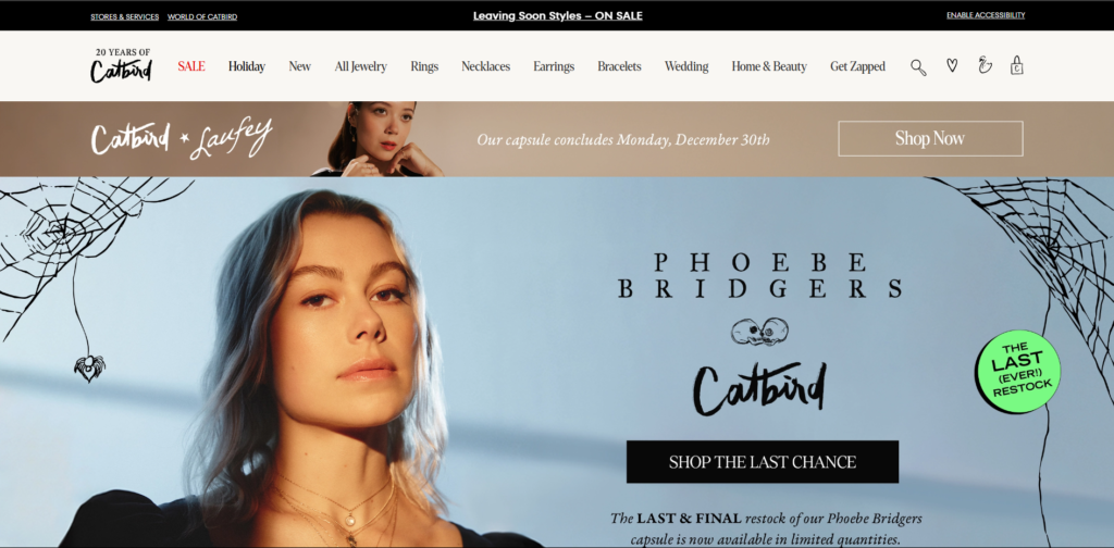 Catbird NYC Homepage