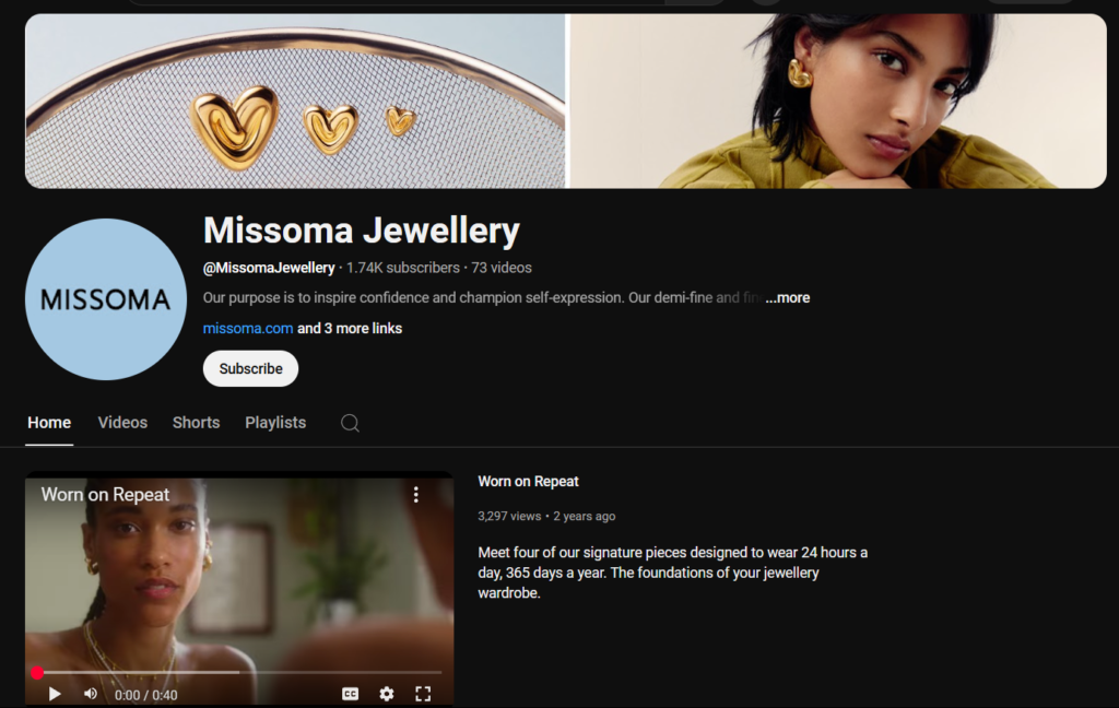 Missoma YouTube Channel