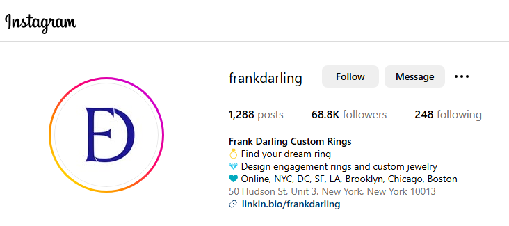 Frank Darling Instagram Profile Image