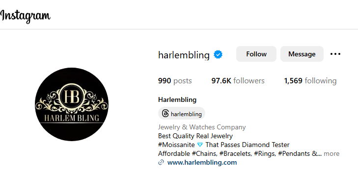 HarlemBling Instagram Profile Image