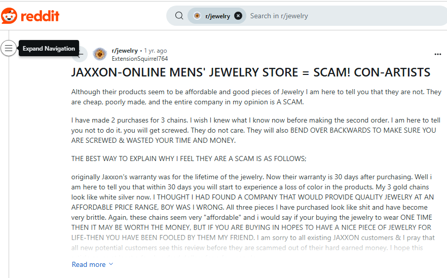 Jaxxon Chains Review on Reddit