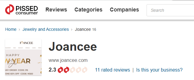 Joancee Pissed Consumer Review