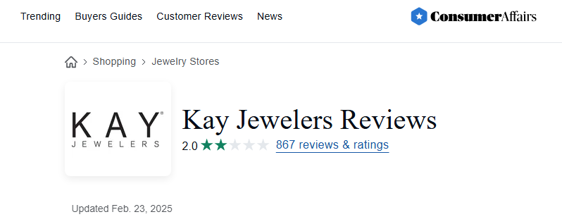 Kay Jewelers Review On ConsumerAffairs