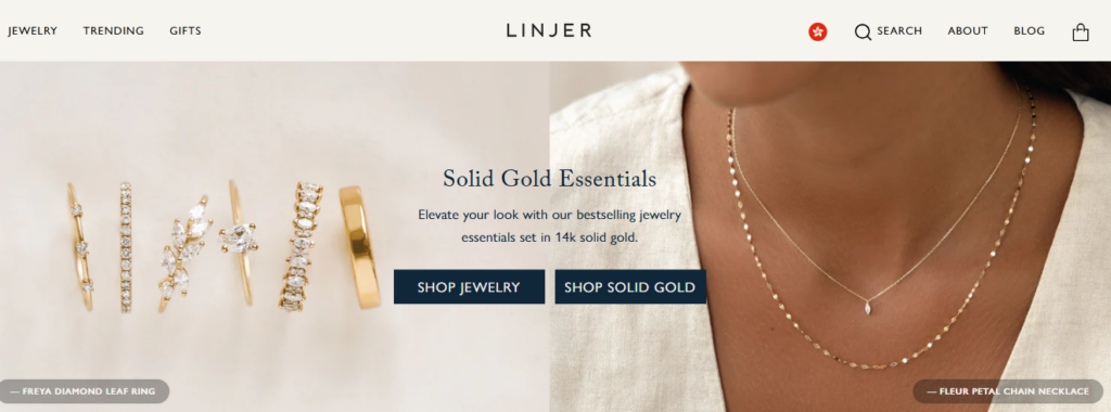 Linjer Jewelry homepage image