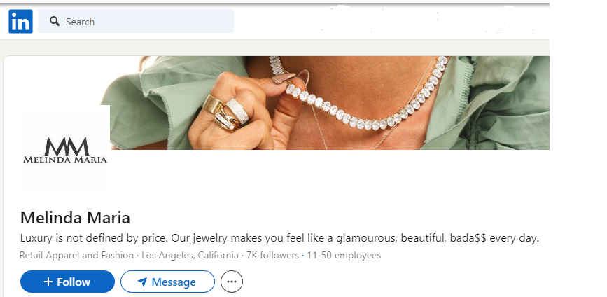 Melinda Malia Jewelry Review On LinkedIn