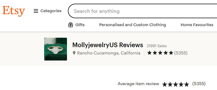 Molly Jewelry Review On Etsy