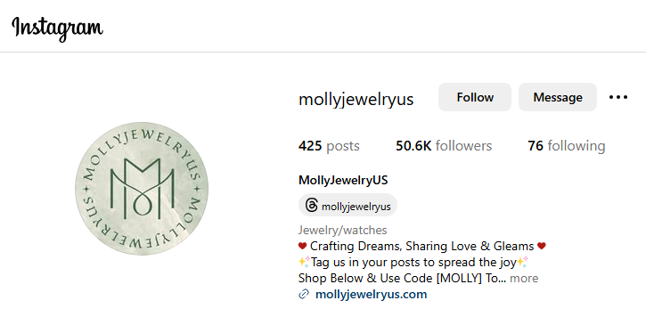 Molly Jewelry Review On Instagram