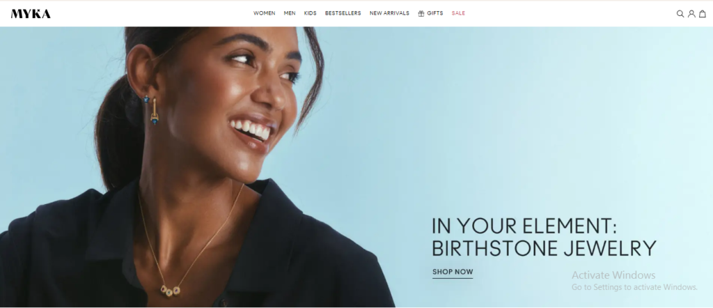 Myka Jewelry Homepage image