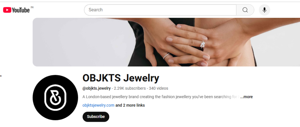 Objkts Jewelry YouTube Channel Image