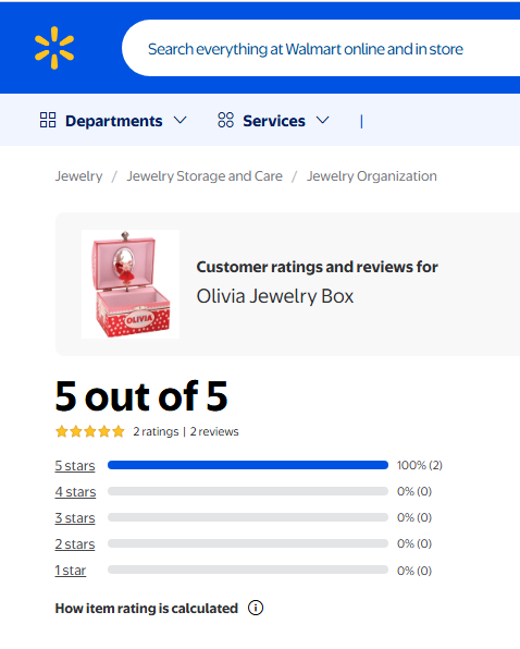 Oliva Jewelry On Walmart