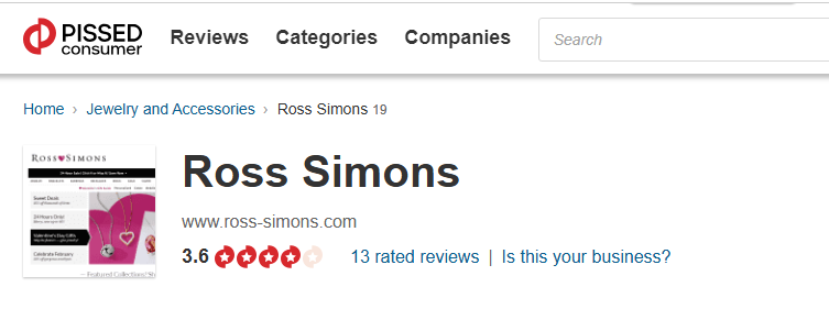 Ross Simon Review On Pissed Consumer