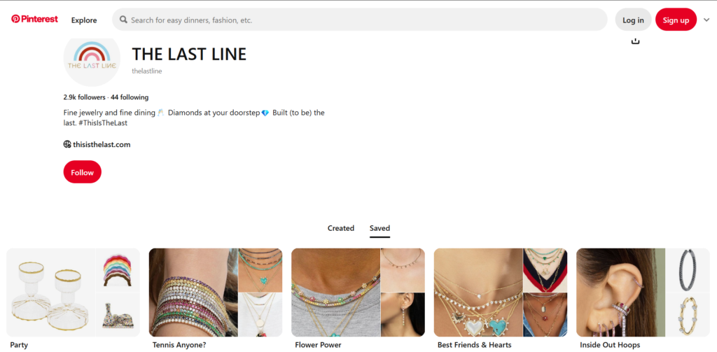 The Last Line Pinterest Profile