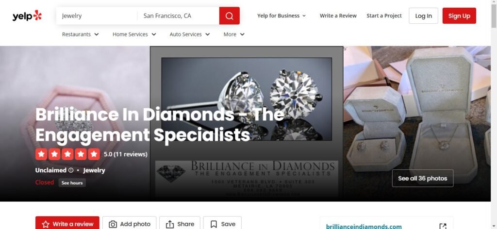 Brilliance Diamonds Reviews on Yelp