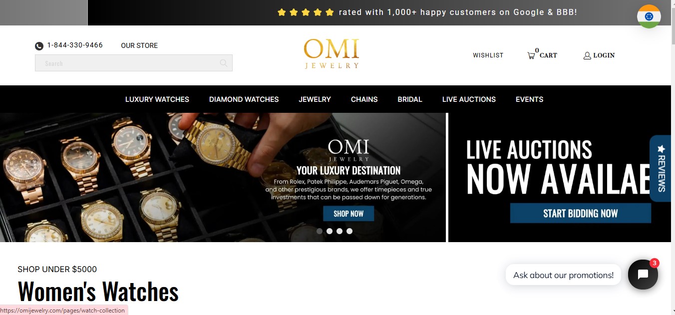 Omi jewelry homepage image