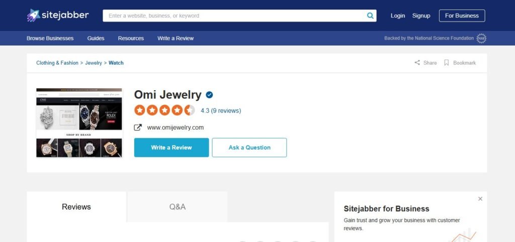 Omi Jewelry reviews on Sitejabber