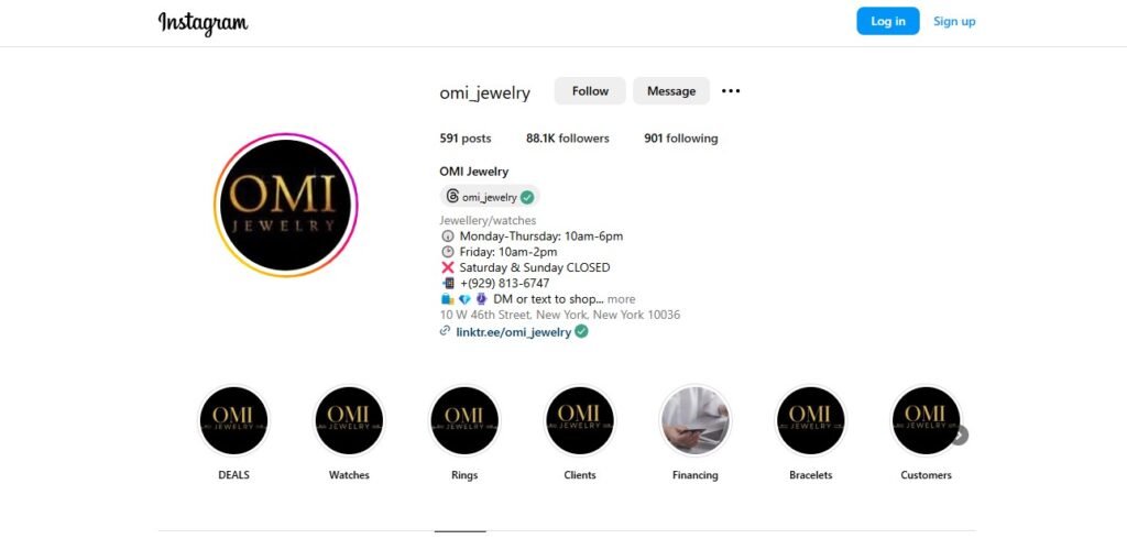 Omi Jewelry Instagram Profile Image