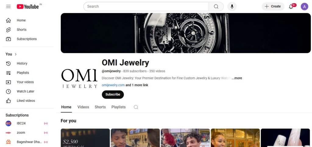 Omi Jewelry YouTube Channel
