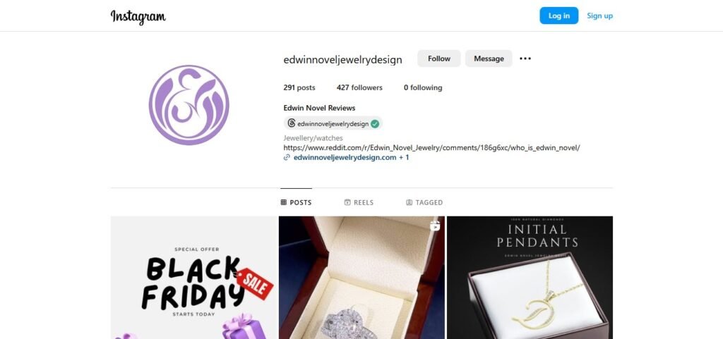 Edwin Novel Jewelry Facebook Profile