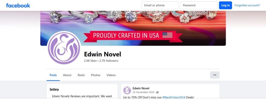Edwin Novel Jewelry Facebook Profile Image