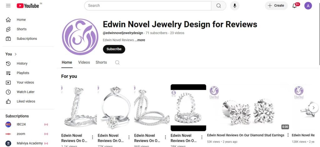 Edwin Novel Jewelry Youtube profile Image