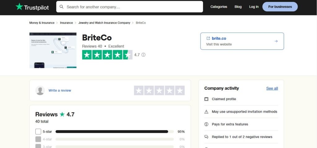 Briteco Reviews on Trustpilot