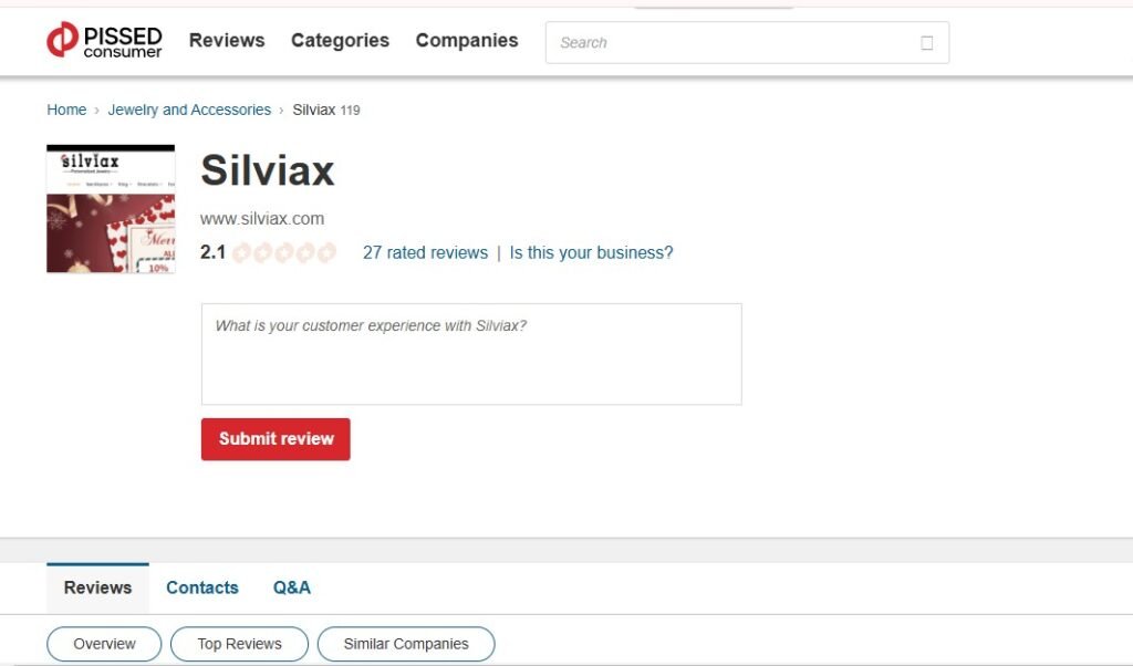 Silviax Reviews On Pissed Consumer