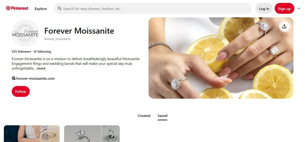 Forever Moissanite Pinterest Profile Image