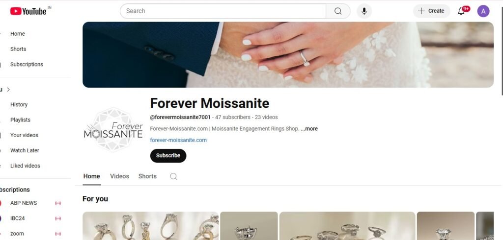Forever Moissanite Youtube Channel Image