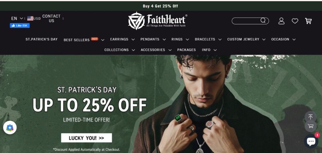 FaithHeart Jewelry Homepage Image