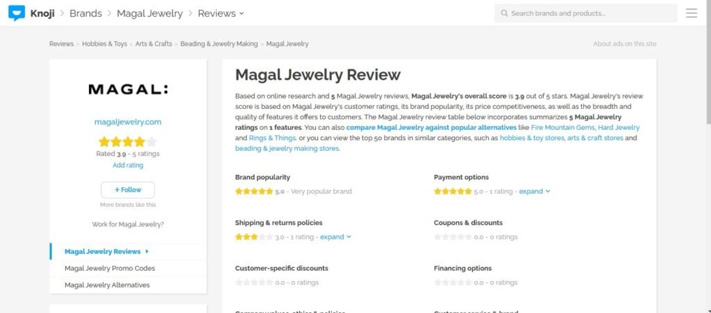 Magal Jewelry Reviews On Knoji