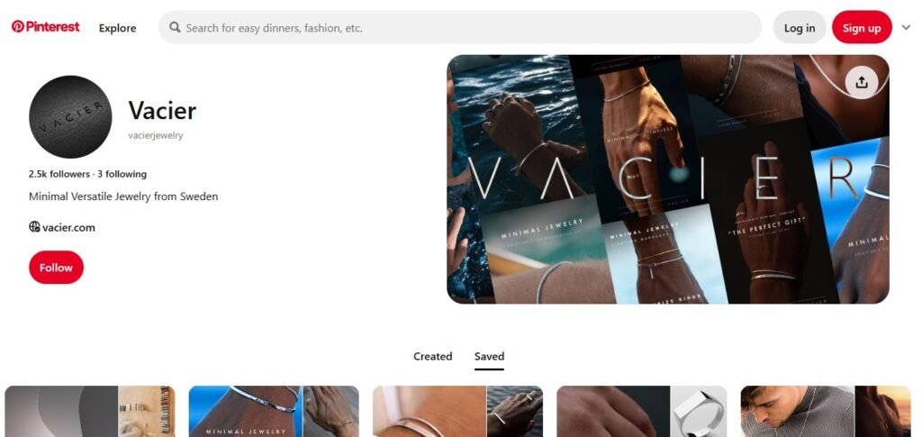 Vacier Jewelry Pinterest Profile Image