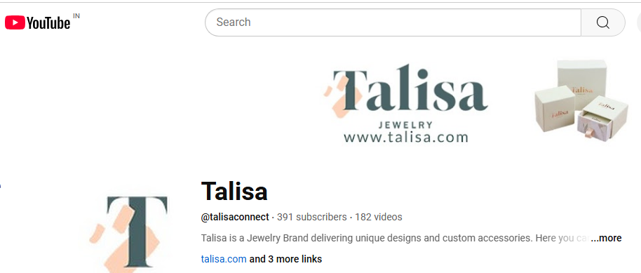 Talisa Jewelry Youtube Channel