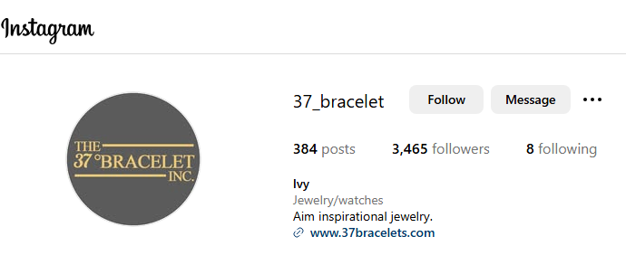37 Bracelet Instagram Profile