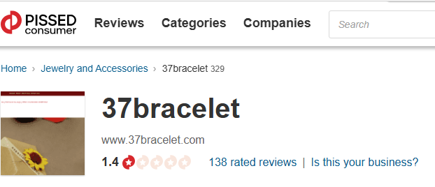 37 Bracelet review On PissedConsumer