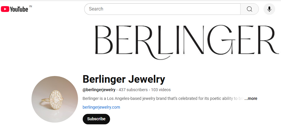 Berlinger Jewelry YouTube Channel