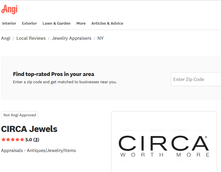 Circa Jewels Review On Angi