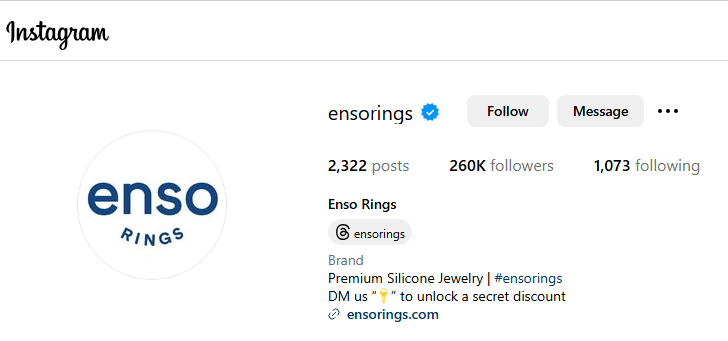 Enso Rings Instagram Profile
