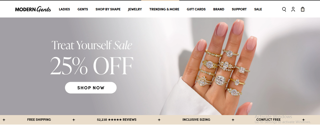 Modern Gents Ring Homepage