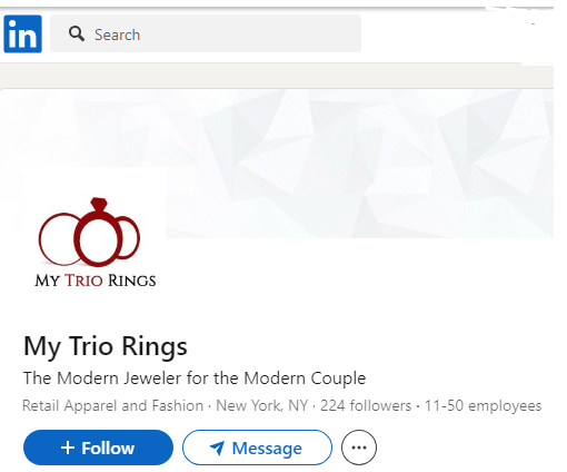 My Trio Rings LinkedIn Profile