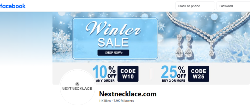 Next Necklace Facebook Profile