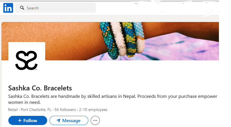 Sashka Co Bracelet LinkedIn Profile