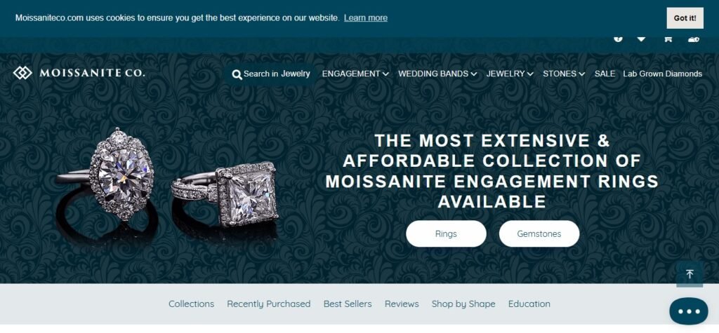 MoissaniteCo Website Homepage